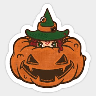 Pumpkin witch Sticker